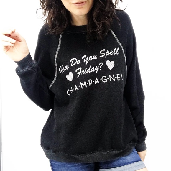 Wildfox Tops - Wildfox : How Do You Spell Friday Pullover Medium